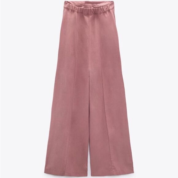 Zara STRAPLESS LINEN BLEND JUMPSUIT - Picture 8 of 9